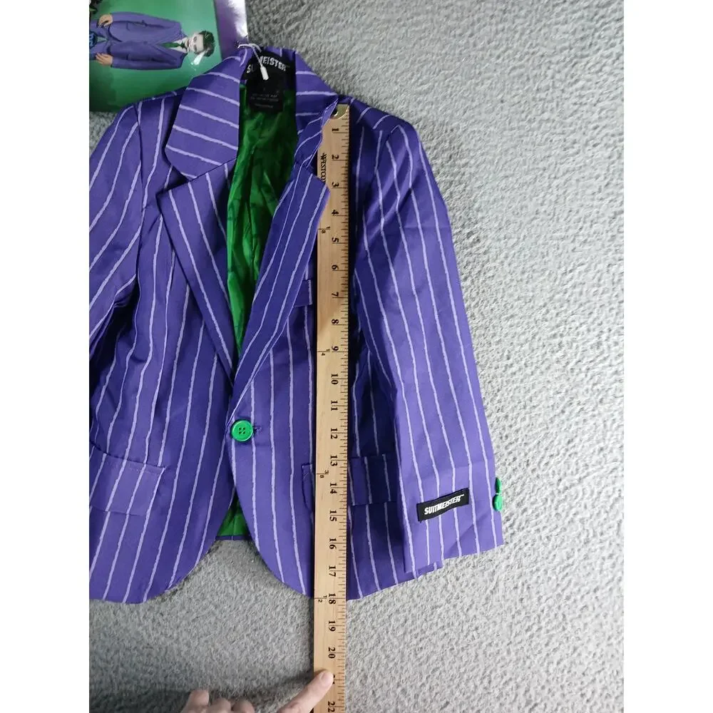 The Joker Suitmeister Costume Kids Small (4-6) NO TIE Halloween DC Suit NWT